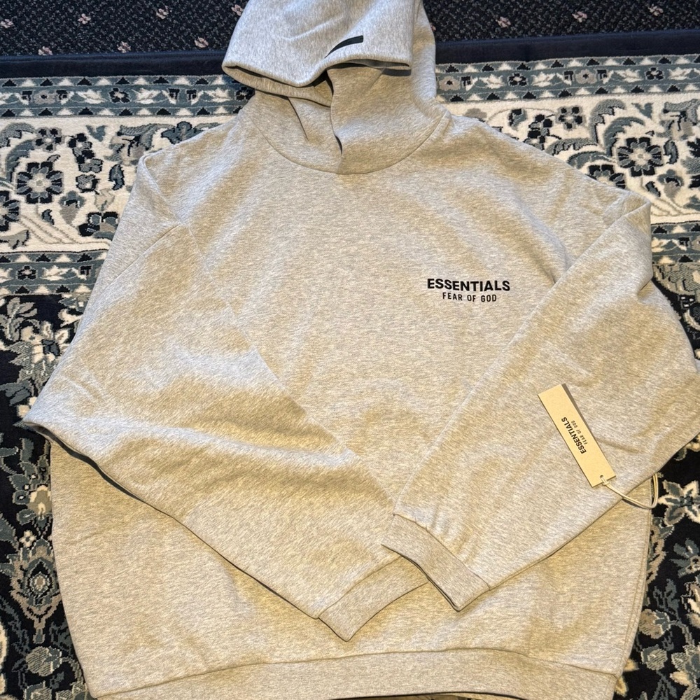 🔥🔥 Essentials Fear of God Light Heather S24 Hoodie (XL)
